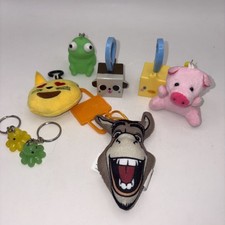 Keychain Bag Clip Lot Characters Cartoons Gaming 8 Pieces