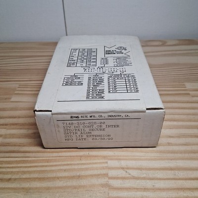 Adams Rite 7140 -310-628-00 Electric Strike 12V DC Fail Secure Satin Aluminum
