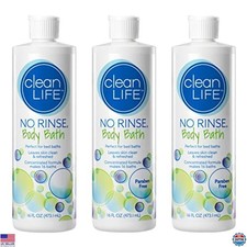 No-Rinse Body Bath 16oz - Clean, Refreshing, Odor-Free Formula Pack of 3 