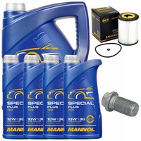 MotoröL Filter Set Mannol 10W-30 API SN 9 Liter + Schraube FüR Mercedes E-Klasse