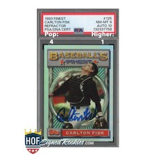 1993 Finest Refractor Carlton Fisk PSA 8 Auto 10 hof signed autograph *HOFSR*