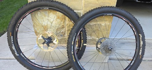 Shimano 26" XTR Scandium WH-975 SL Wheelset w Titanium Hub & Casette Race Kings 