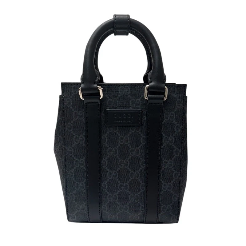 GUCCI GGSupreme Mini Sac Sac Noir PVC Toile Sac à Main #1998