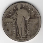 1928 D STANDING LIBERTY QUARTER 25¢ COIN 90% SILVER DENVER US MINT
