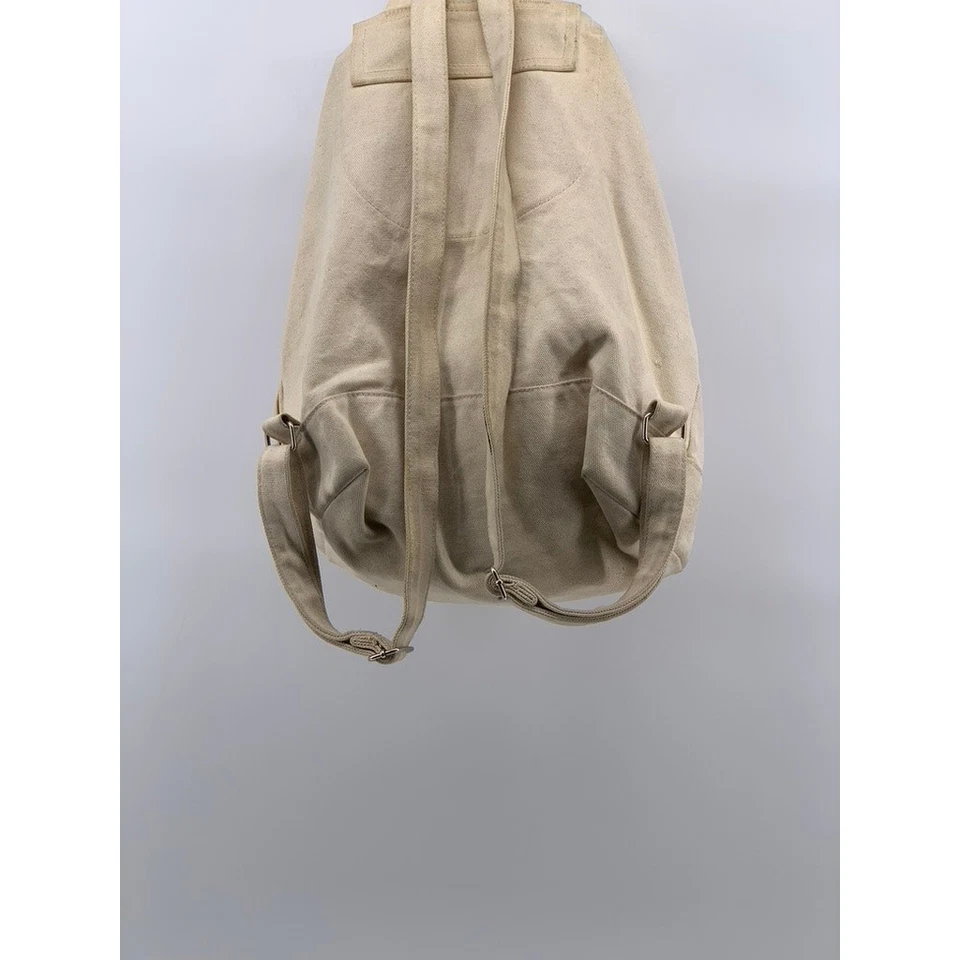 Mochila ajustable BAGGU unisex adulto blanco roto de lona con cordón talla OS Foto 2 de 4