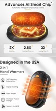New Electric Rechargeable Hand Warmers 10000mAh, 2Pack Portable Hand Warmer