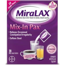 Miralax Mix-In Pax Laxative Single Dose Packets