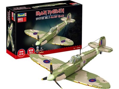 Revell - Constructor Iron Maiden Spitfire MK.II Aces High - Brick System, 1/18,