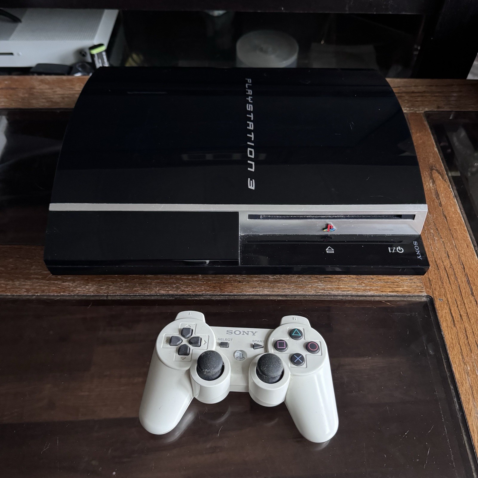 Sony PlayStation 3 Black Console PS3 With Controller + All Cables CECHLO1