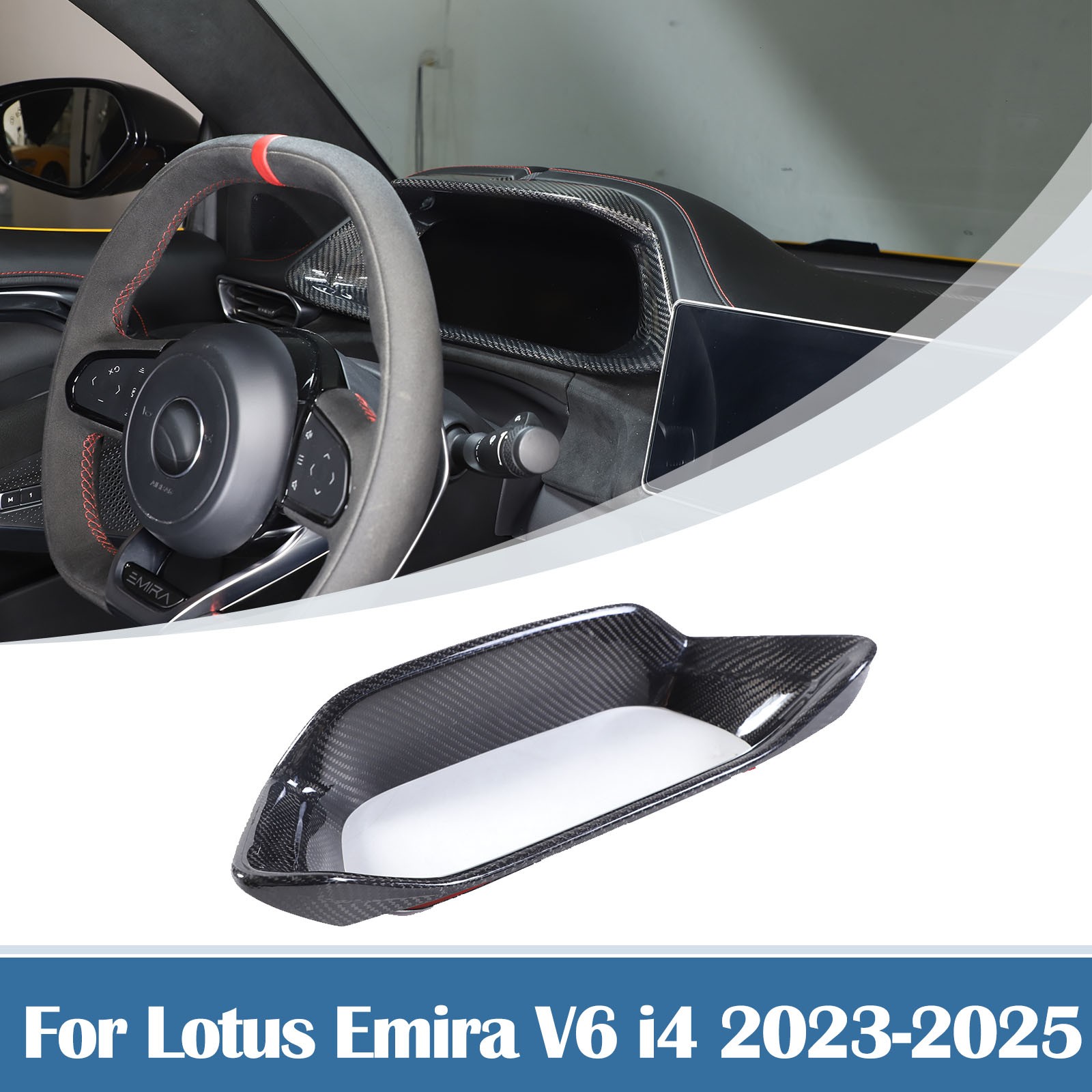For Lotus Emira Coupe V6 GT4 2023-24 Dry Carbon Fiber Speedometer Cluster Cover