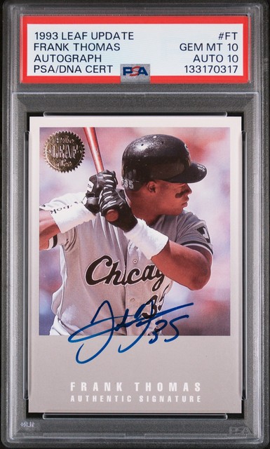 1993 Leaf Update Auto #ft Frank Thomas 706/3500 PSA 10 AUTO 10