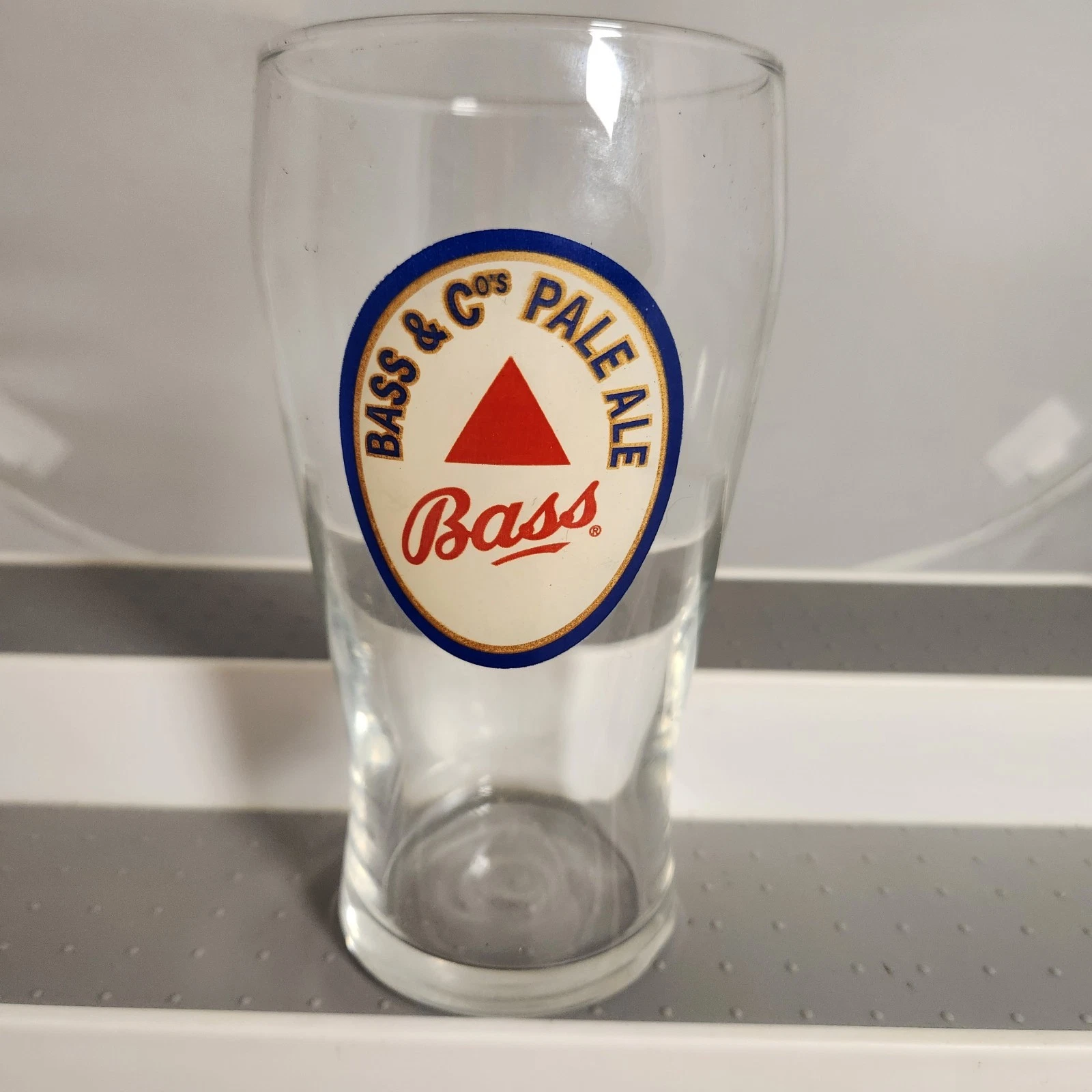 Bass & C Pale Ale Pint Glass Bar Ware Man Cave