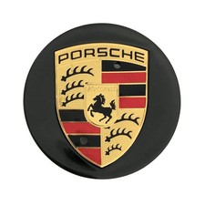 4x Porsche Radnabendeckel Felgendeckel MACAN 65 mm schwarz glänzend NEU
