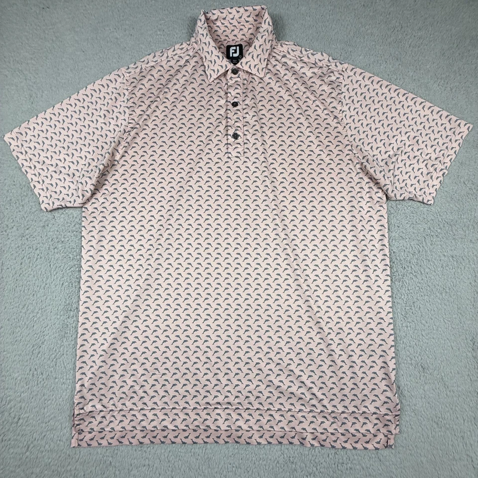 FootJoy Polo Shirt Mens Large Golf Dolphin Performance Stretch Lightweight FJ - Image 2 of 4