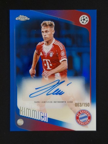 2025-26 Topps Chrome JOSHUA KIMMICH 63/150 Auto Blue Refractor Bayern #CA-KI