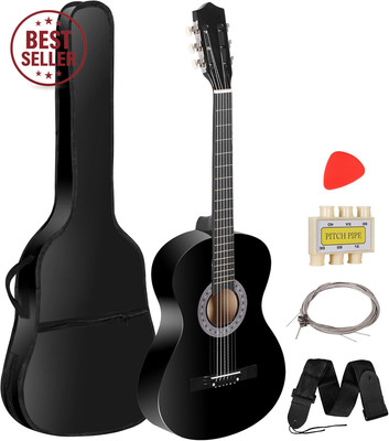 38 Inch Beginner Acoustic Guitar Basic Starter Kit with Strings, Strap, Pitch Pi