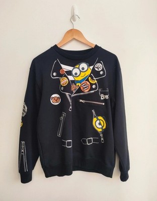 Universal Studios Japan Minions Sweatshirt Gr. M schwarz Biker Jacker Style selten
