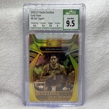 20-21 Panini Certified - GOLD /10 Gold Team #8 Obi Toppin CSG 9.5 GM