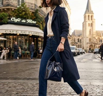 Mansur Gavriel Navy Patent Leather Mini Bucket Bag - NWT & Dust Bag