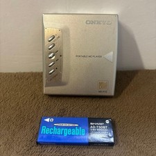 ONKYO MD-P10 PORTABLE MINIDISC PLAYER MD Player Silver DC3.6V with Battery