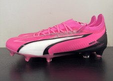 Men  s Size 10 Puma ULTRA ULTIMATE FG/AG Pink Soccer Cleats 107744-01 NEW