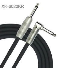 20ft. Kirlin 1/4" Mono Straight/Right-Angle Male/Male Instrument Cable