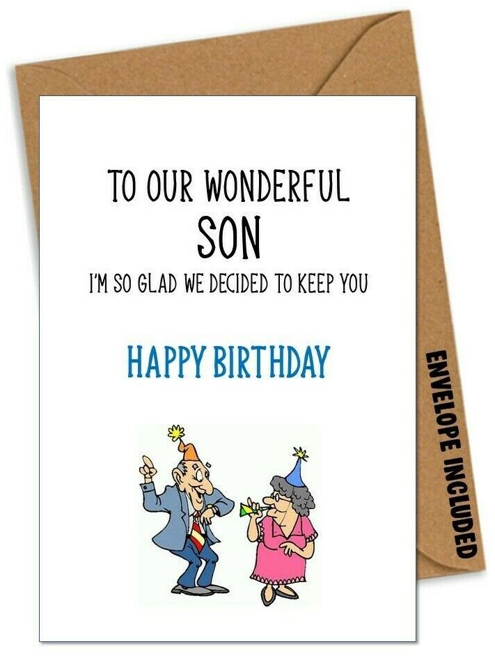Funny BIRTHDAY Card Humour Banter Rude To our Son from mum and dad / TS |  eBay