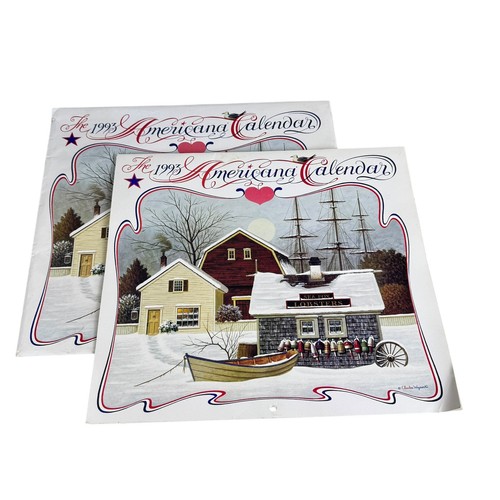 Americana Calendar Charles Wysocki 1993 Complete Folk Art w/ Envelope