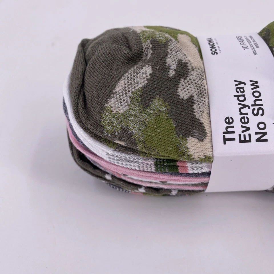 Sonoma The Everyday No-Show Socks 10 Pair-Women's-Fits Sock Sizes 9-11 New - Image 3 of 4