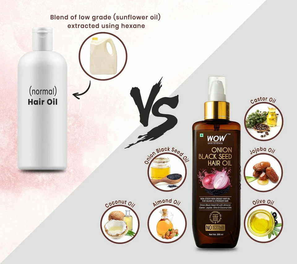 2 BOX WOW Skin Science Onion Black Seed Hair Oil for Dry Damaged Hair & Growth - Image 4 of 4