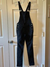 Crewcuts, black denim overals, girls size 14, Very cute  5 pockets. Skinny leg