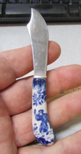 vintage small dinner knife ceramic handle 4.5 inches overall Made in Japan