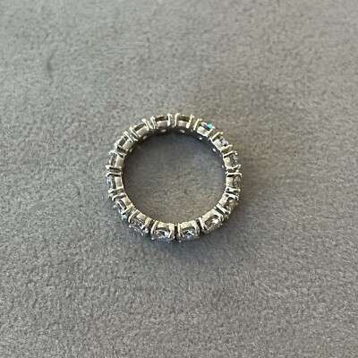 Natural Round Diamond Eternity Band Ring 3.48 cttw Size 6 in