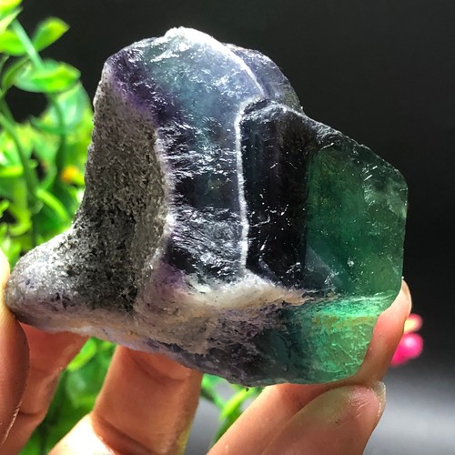 141g Natural Hermoso Arco Iris Fluorita Cristal Piedra Áspera Muestras Curar - Imagen 20 de 20