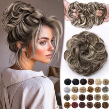 Bun Haarteil wie Echthaar Dutt Haargummi Haarverlängerung Messy Hair Haarknoten