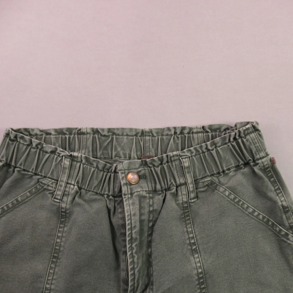 Free People Jeans Womens Medium Pockets Green Elastic Waist - Image 2 of 4