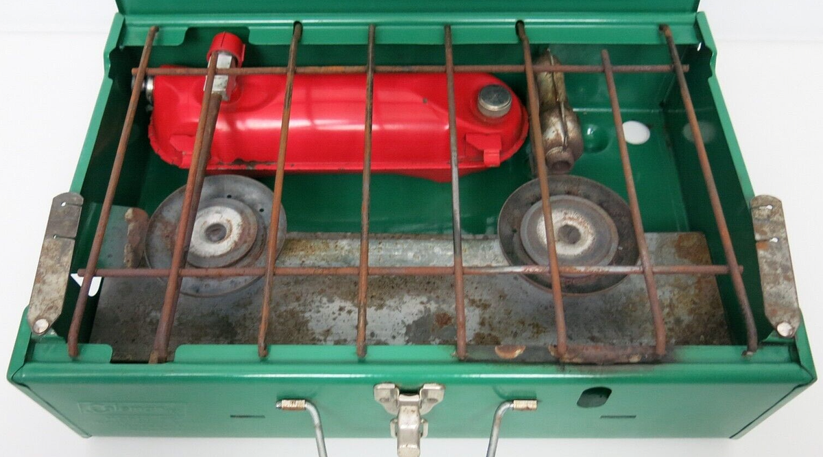 Vintage Coleman Camp Stove 431 2-Burner Easi-Lite 14000 BTU