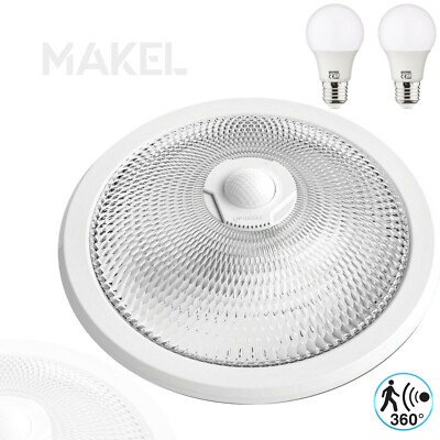 LED Deckenleuchte mit Bewegungsmelder 360 Grad Sensor Lampe ...