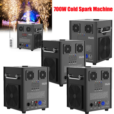 4PCS Cold Spark Firework Machine 700W 6.6-9.8ft Stage DJ Wedding Event Party