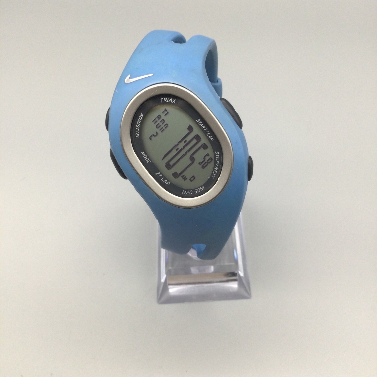 時計 NIKE Triax Navy Silver WK0006 Nike Triax Watch Unisex 39mm Blue Silver Tone Backlight