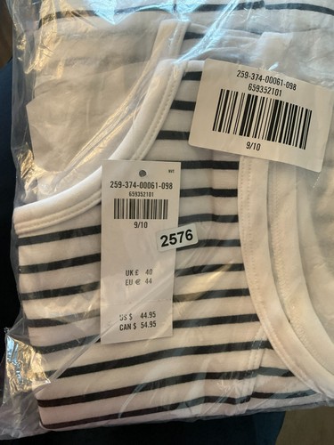 YPB by Abercrombie Kids Neoknit Mini Dress White Stripe 9/10 Trendy Girls Crew - Picture 2 of 8