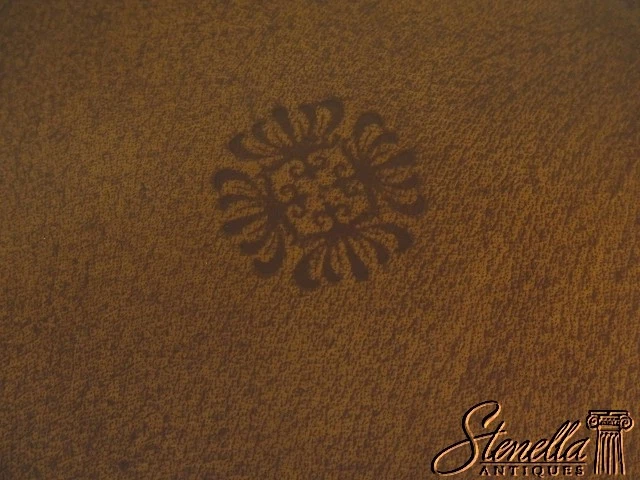 L44880: THEODORE ALEXANDER 4400-018 круглый кожаный сиденье французский табурет ~ новый - Изображение 3 из 4