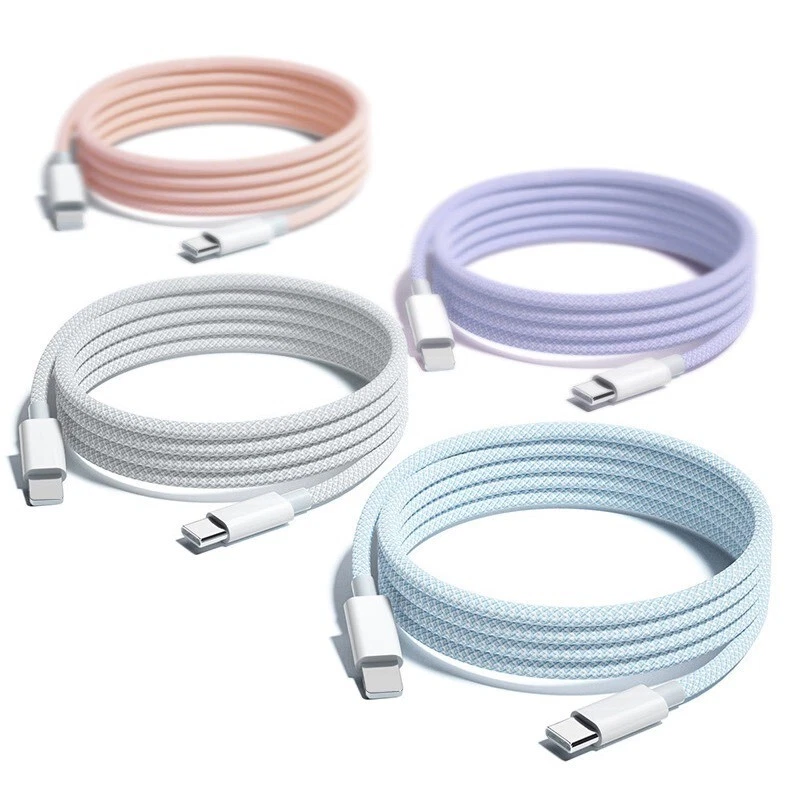 Fast Charger Braided USB-C to USB-C Cable Type C Lead For iPhone 17 16 15 ProMax - Image 2 of 4