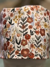 Floral chambray reversible Women's Skull/Chemo Surgical Scrub Hat/Cap Handmade