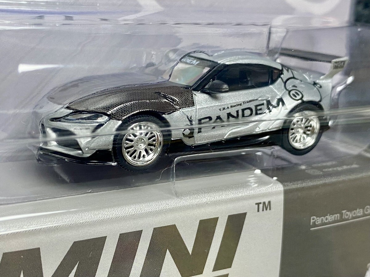 MINI GT Pandem Toyota GR Supra シルバー Mini GT Pandem Toyota Gr Supra Silver Wheels RHD Toys R US