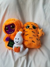 TY BEANIE BOOS HALLOWEEN Skelton Ghoulie 9" Spooky 7" Lot of 3