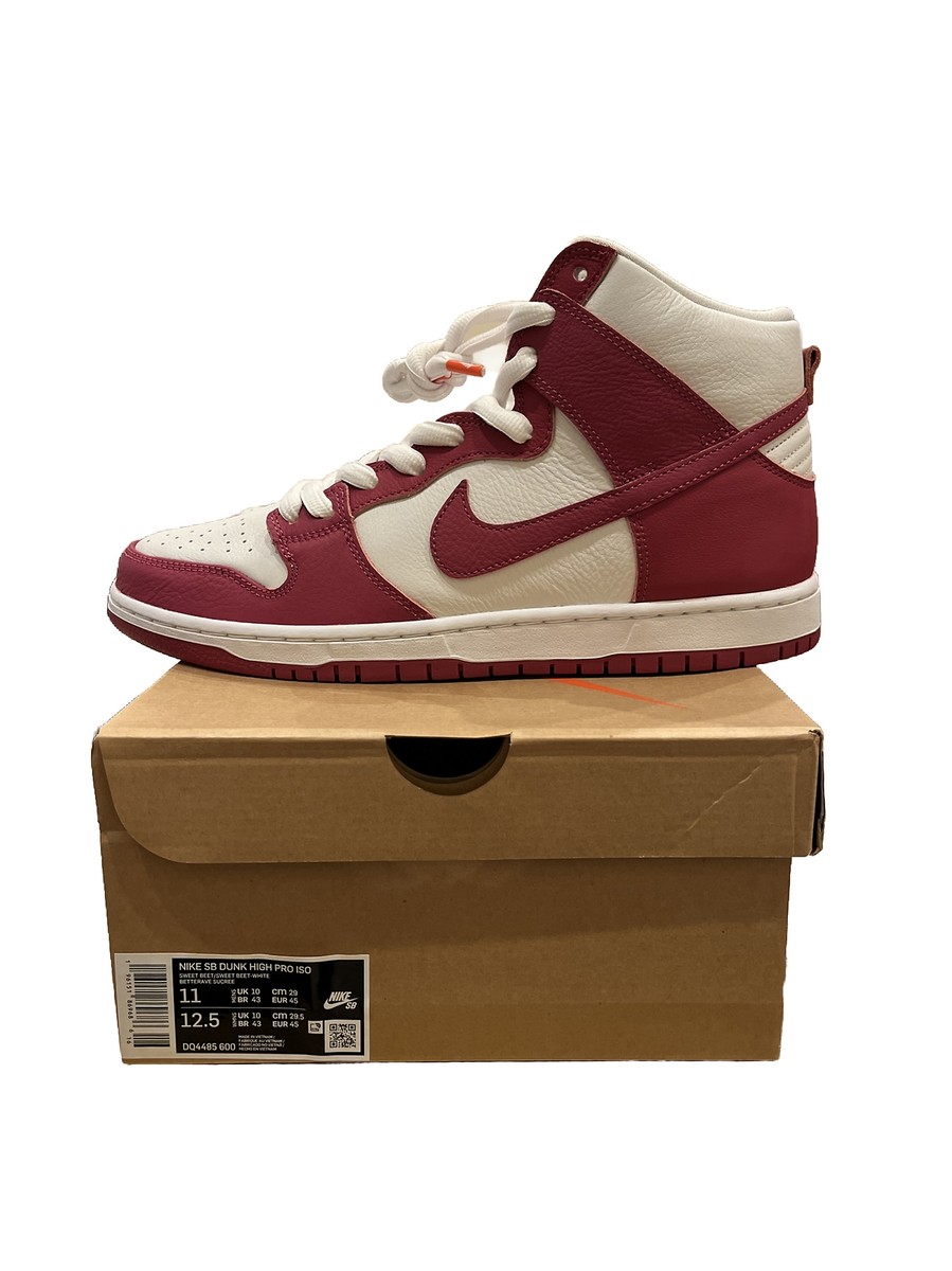 靴 BV6003 NIKE SB DUNK HIGH PRO DQ4485-600 Nike SB Dunk High Pro ISO Sweet Beet DQ4485-600 Men's Size