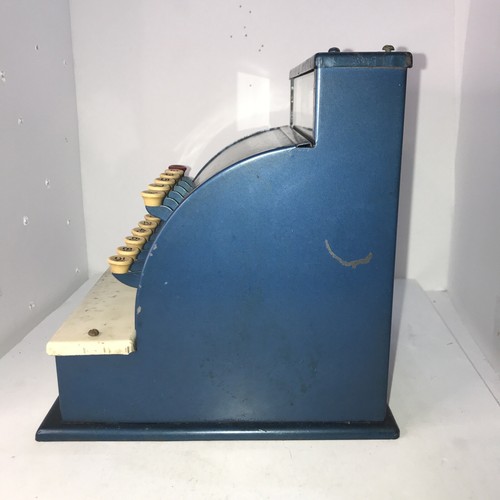 Tom Daumen Registrierkasse Spielzeug, funktionstüchtig, Glockenspiel, Vintage, blau - Bild 10 von 11