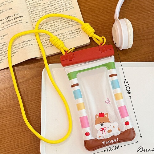 Cute Cartoon Waterproof Phone Pouch Anti Sinking Air Waterproof Phone Bags GF - Zdjęcie 17 z 18