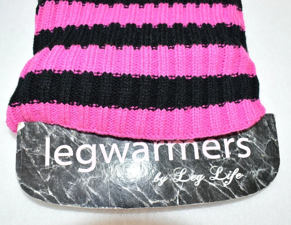 Calentadores de piernas-calentadores de piernas suaves y cálidos negros y rosas talla única para mujer nuevos Foto 4 de 4